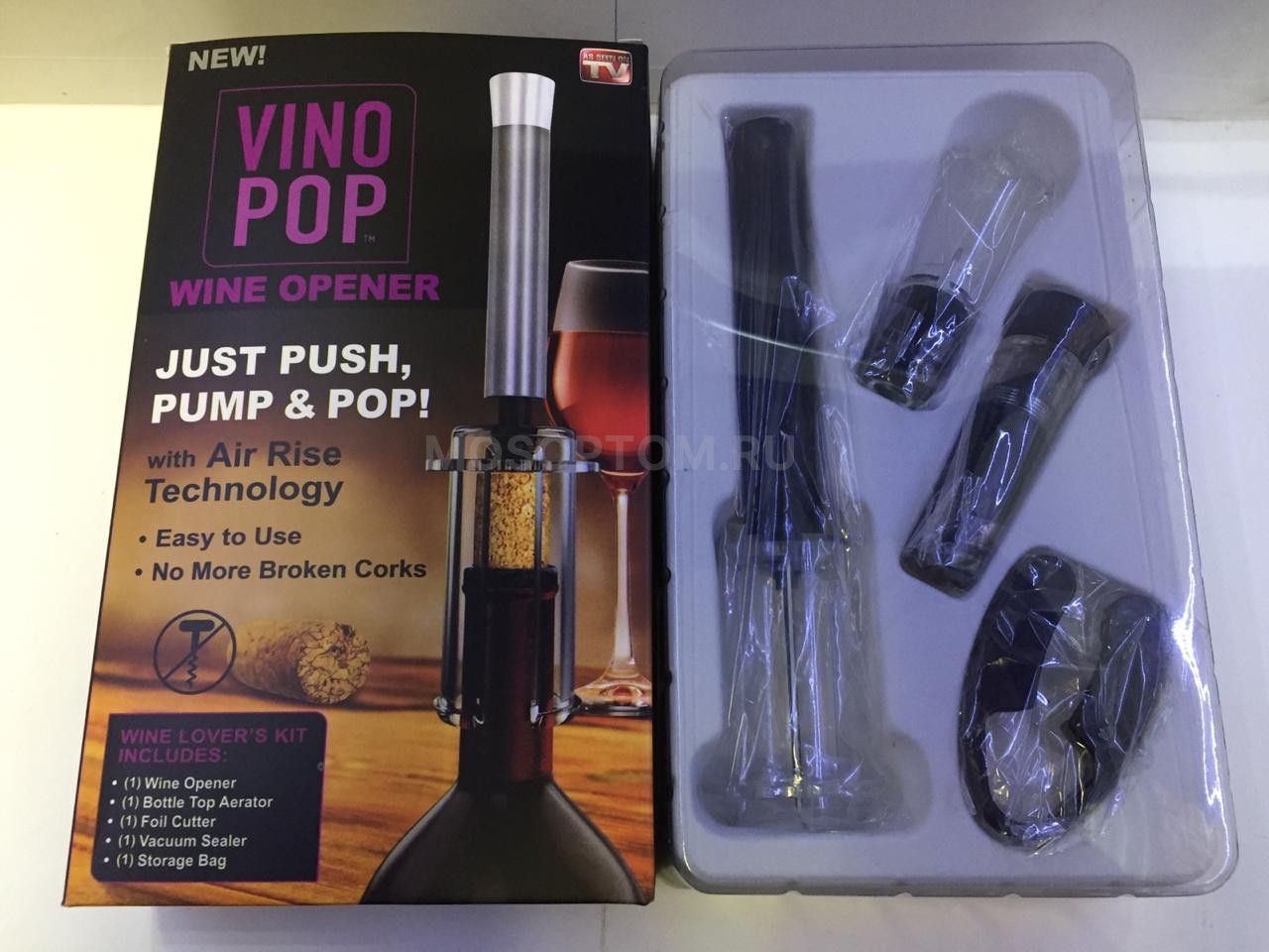 Штопор для бутылок Vino Pop Perfect Wine Opener оптом  - Фото №3